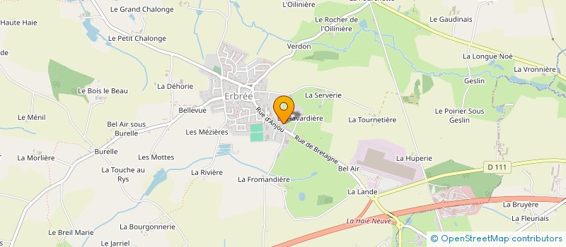 localisation de l'entreprise PS2I à ERBREE