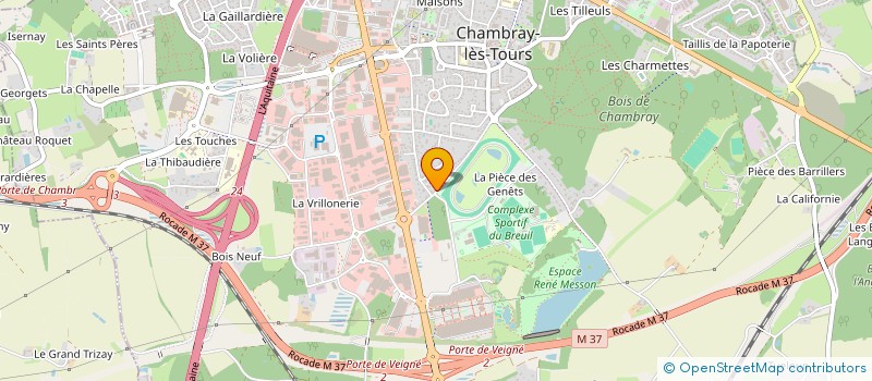 localisation de l'entreprise PSAM  CHAMBRAY-LES-TOURS