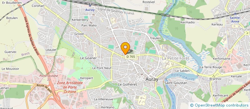 localisation de l'entreprise PSB à AURAY