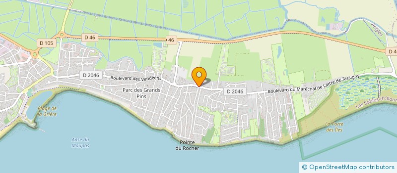 localisation de l'entreprise PSB VETEMENTS à LA TRANCHE-SUR-MER