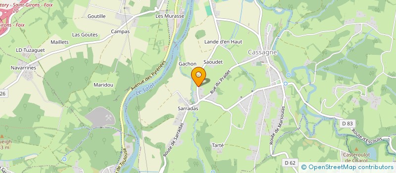 localisation de l'entreprise PSFL PATRIMOINE  CASSAGNE