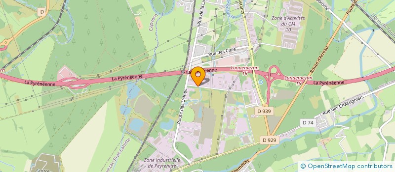 localisation de l'entreprise PSI ENVIRONNEMENT à LANNEMEZAN