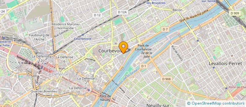 localisation de l'entreprise PSM à COURBEVOIE
