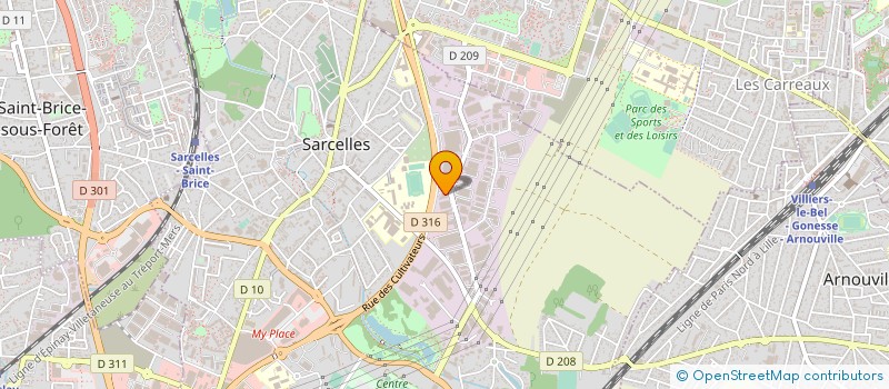 localisation de l'entreprise PSP PRESIDENT SECURITE PROTECTION à SARCELLES