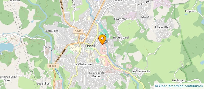 localisation de l'entreprise PSS à USSEL