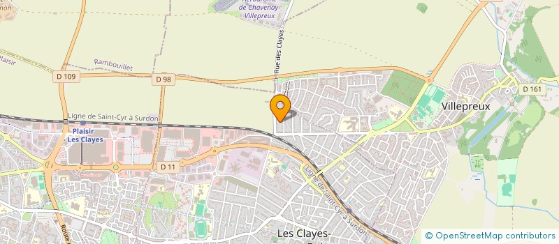 localisation de l'entreprise PSSD  LES CLAYES-SOUS-BOIS