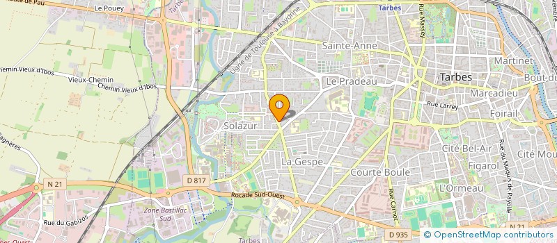 localisation de l'entreprise PSSR    PREVENTION ET SENSIBILISATION A LA SECURITE ROUTIERE  TARBES