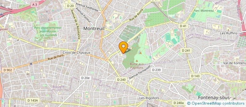 localisation de l'entreprise PSYCAMP à MONTREUIL