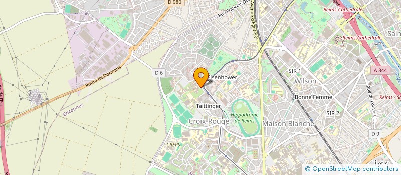 localisation de l'entreprise PSYCH'URCA-ASSO ETUDIANTS DE LA MENTION DE MASTER PSYCHOLOGIE CLINIQUE, PSYCHOPATHOLOGIE ET PSYCHOLOGIE DE LA SANTE  REIMS