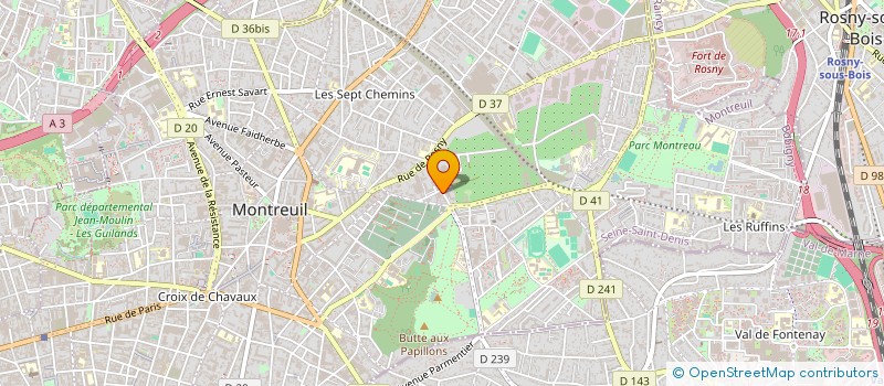 localisation de l'entreprise PSYCHOCREA à MONTREUIL