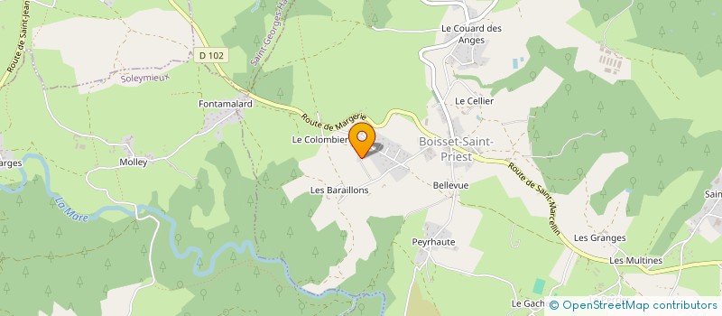 localisation de l'entreprise PSYCHODEPOT  BOISSET-SAINT-PRIEST