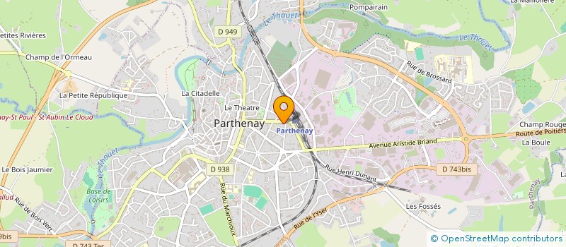 localisation de l'entreprise PSYCHOMOTRICIENS DES DEUX SEVRES  PARTHENAY