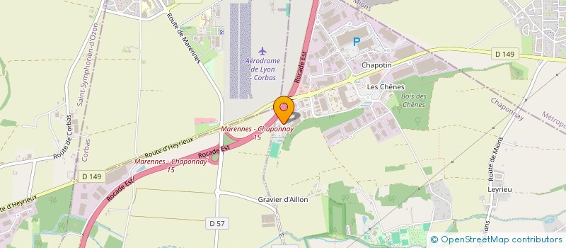 localisation de l'entreprise PTAH  CHAPONNAY