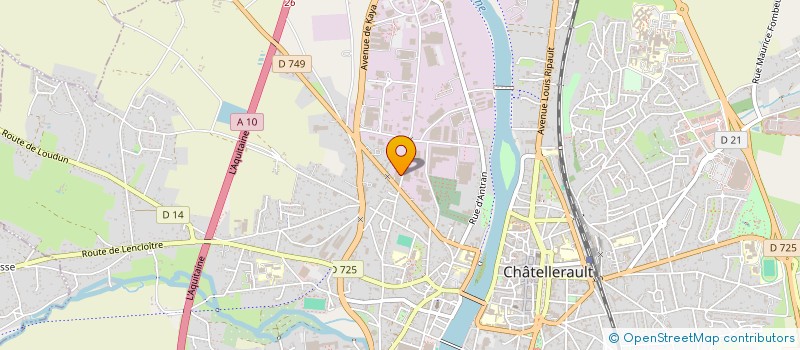 localisation de l'entreprise PTB  CHATELLERAULT