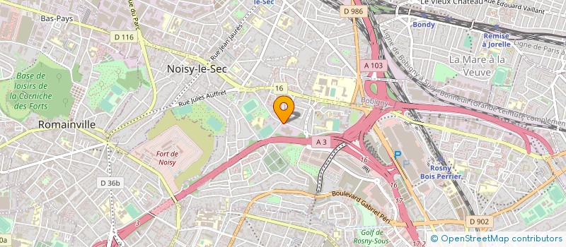 localisation de l'entreprise PTC FONCIERE à NOISY-LE-SEC