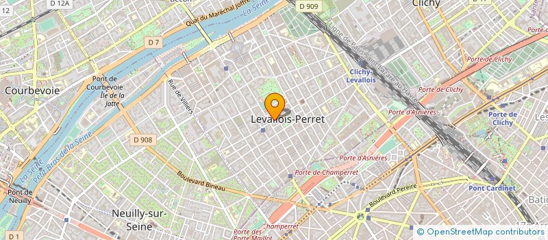 localisation de l'entreprise PTEROS à LEVALLOIS-PERRET