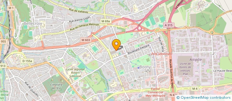 localisation de l'entreprise PTH DE L'EST à METZ