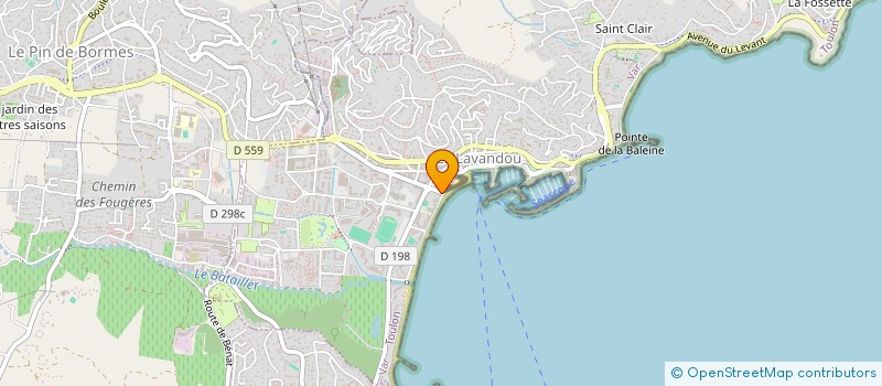 localisation de l'entreprise PTI' GOURMET à LE LAVANDOU