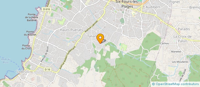 localisation de l'entreprise PTIBYLU à SIX-FOURS-LES-PLAGES