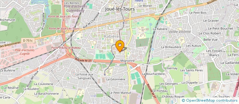 localisation de l'entreprise PTICHOU à JOUE-LES-TOURS