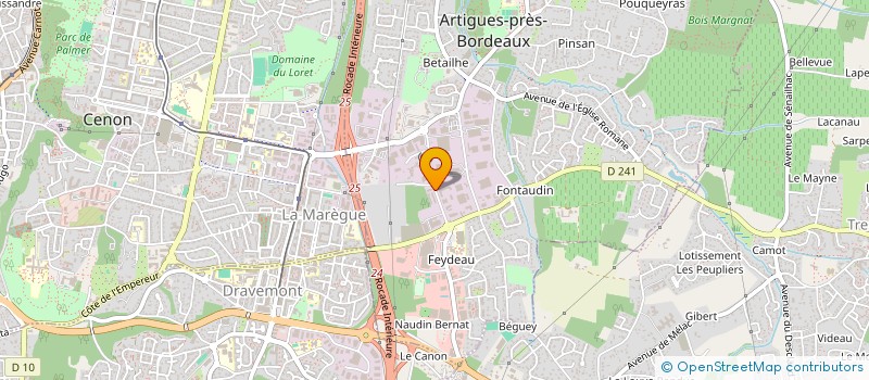 localisation de l'entreprise PTK DEVELOPPEMENT SAS à ARTIGUES-PRES-BORDEAUX