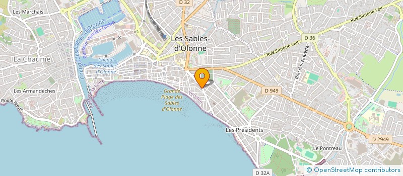 localisation de l'entreprise PTP à LES SABLES D'OLONNE