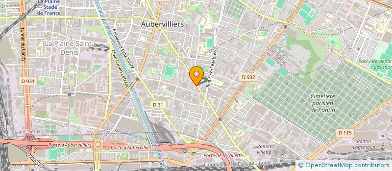 localisation de l'entreprise PTP5  AUBERVILLIERS