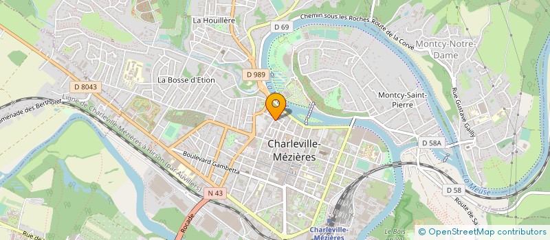 localisation de l'entreprise PTT ARDEN FORCE OUVRIERE à CHARLEVILLE-MEZIERES