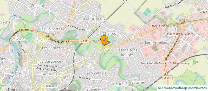 localisation de l'entreprise PUAUD CHAUFFAGE à NIORT
