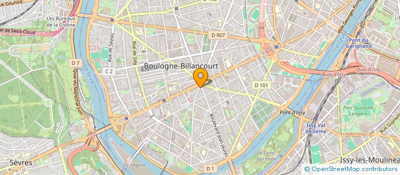 localisation de l'entreprise PUB 92 à BOULOGNE BILLANCOURT
