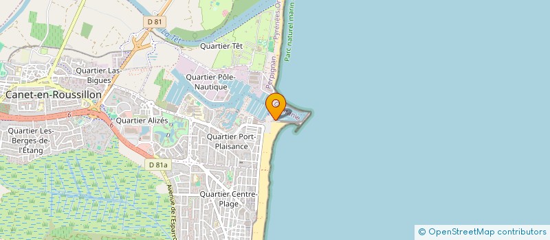 localisation de l'entreprise PUB DEL MAR 66  CANET EN ROUSSILLON