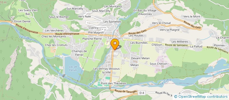 localisation de l'entreprise PUB-DIFFUSION à TANINGES