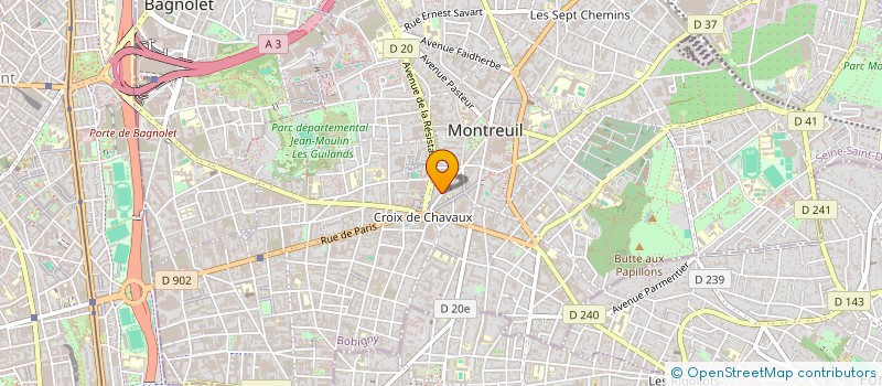 localisation de l'entreprise PUB DISCOUNT à MONTREUIL