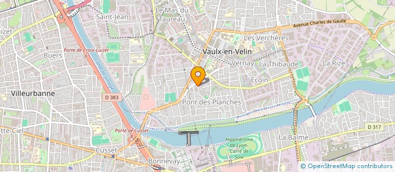 localisation de l'entreprise PUB ET COM à VAULX-EN-VELIN
