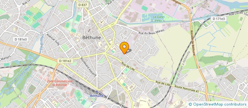 localisation de l'entreprise PUB EVASION à BETHUNE