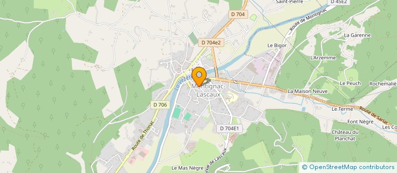 localisation de l'entreprise PUB-GRILL LA GABARE à MONTIGNAC-LASCAUX
