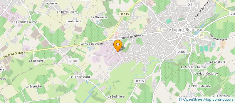 localisation de l'entreprise PUB OCEANE à LE LOROUX-BOTTEREAU