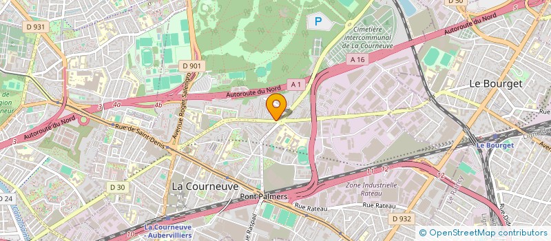 localisation de l'entreprise PUB PRO à LA COURNEUVE