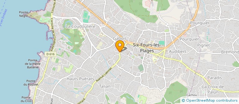 localisation de l'entreprise PUB RIDER à SIX-FOURS-LES-PLAGES
