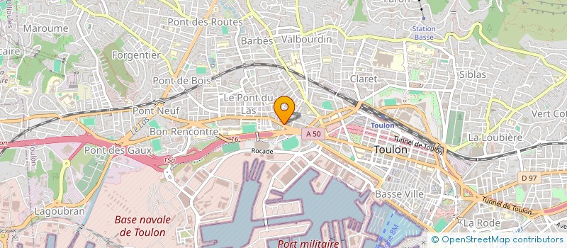 localisation de l'entreprise PUBAZUR  TOULON