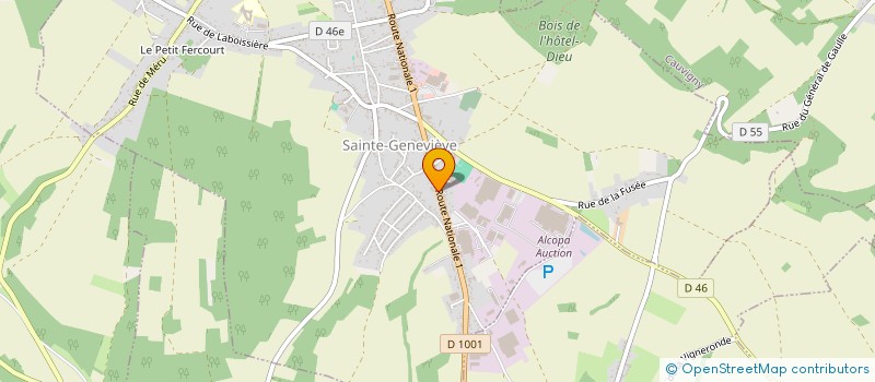 localisation de l'entreprise PUBECO S.A.R.L  SAINTE-GENEVIEVE