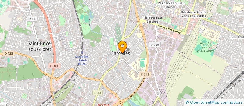 localisation de l'entreprise PUBLI'COMMUNICATION à SARCELLES