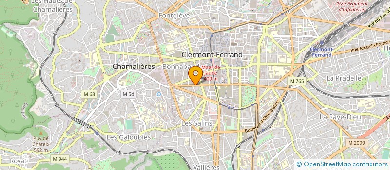 localisation de l'entreprise PUBLI COMPO à CLERMONT-FERRAND