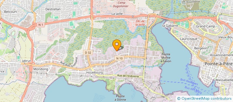 localisation de l'entreprise PUBLI DESIGN  BAIE-MAHAULT