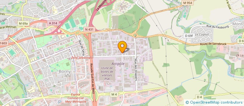 localisation de l'entreprise PUBLI-ENSEIGNES  METZ