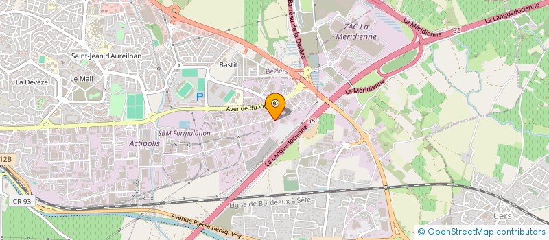 localisation de l'entreprise PUBLI MEDIA  VILLENEUVE-LES-BEZIERS