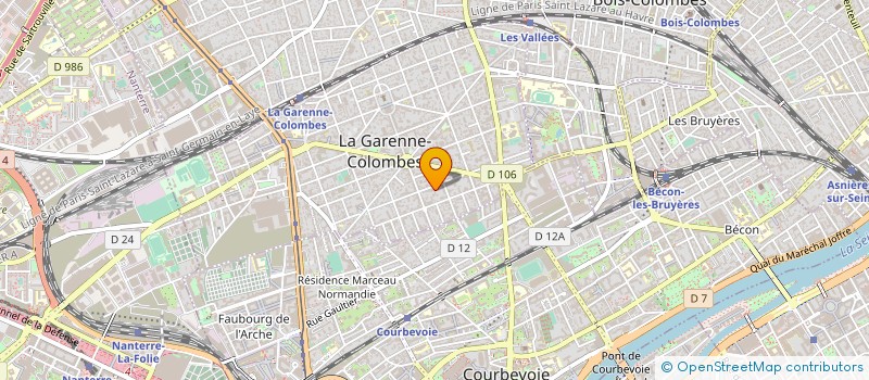 localisation de l'entreprise PUBLI QUADRI IMPRESSION  LA GARENNE-COLOMBES