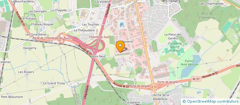 localisation de l'entreprise PUBLI RELIEF à CHAMBRAY-LES-TOURS