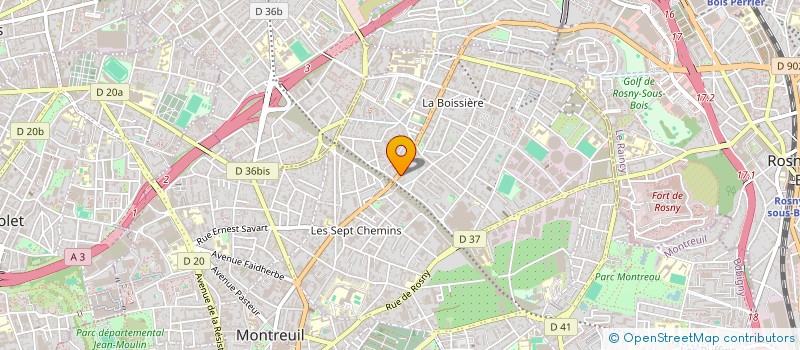 localisation de l'entreprise PUBLI ROUTAGE à MONTREUIL