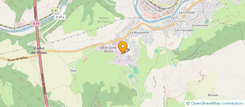 localisation de l'entreprise PUBLI ROUTAGE DIFFUSION  CREISSELS